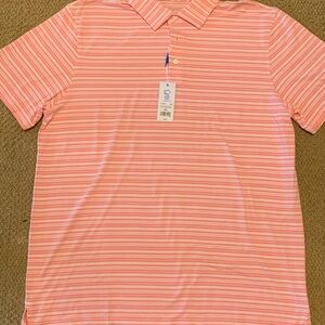 Men’s XL Pink and White Southern Tide Golf Shirt